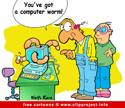 Computer worm cartoon free - Anti virus cartoons