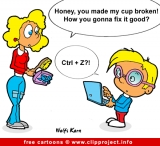 Computer boy cartoon image