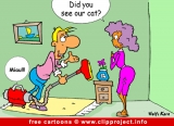 Cartoon picture for free - Cat in Vacuum Cleaner