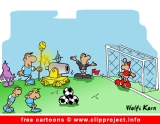 Football cartoon free - free kick