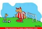 Free soccer cartoon image - goal keeper